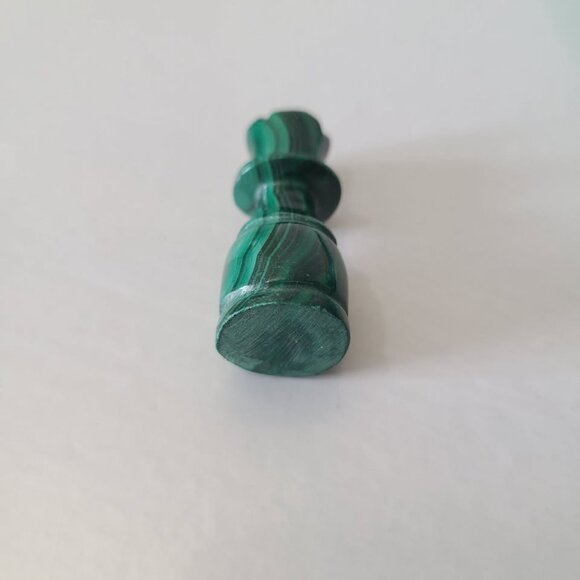 Malachite Chess Board & Pieces Hand Carved Made in Africa 9 Inches - Picture 5 of 8